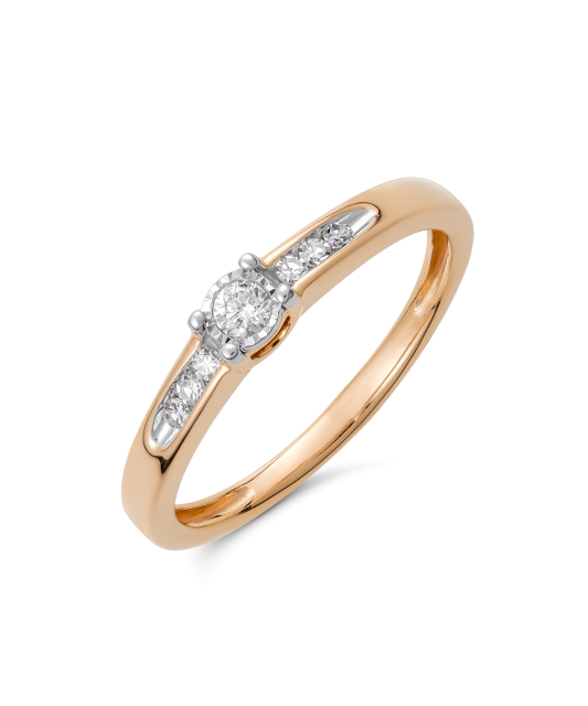 Золотое кольцо с алмазами