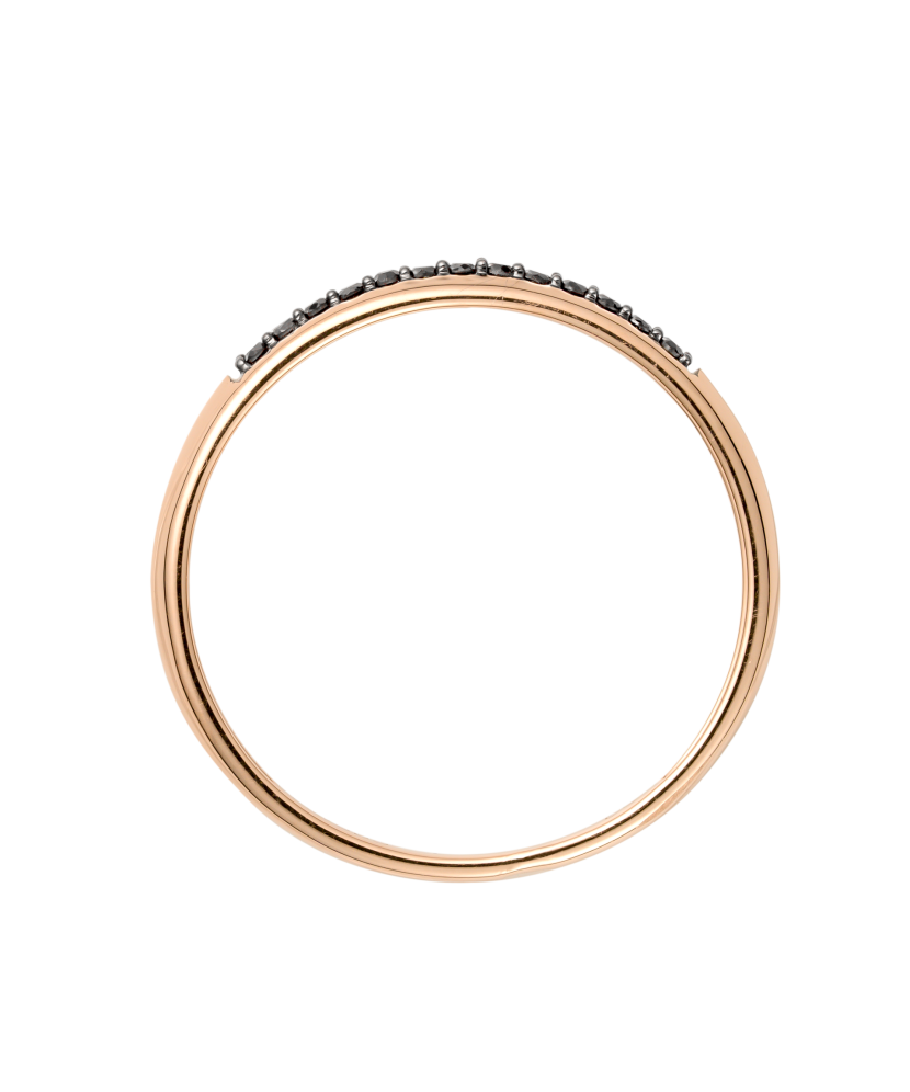 Золотое кольцо с чёрными алмазами