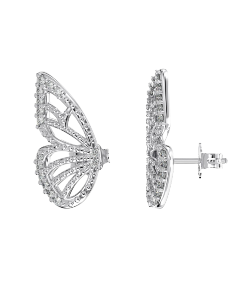 Hõbekõrvarõngad tsirkoonidega