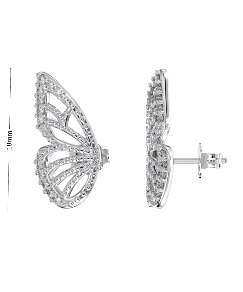 Hõbekõrvarõngad tsirkoonidega