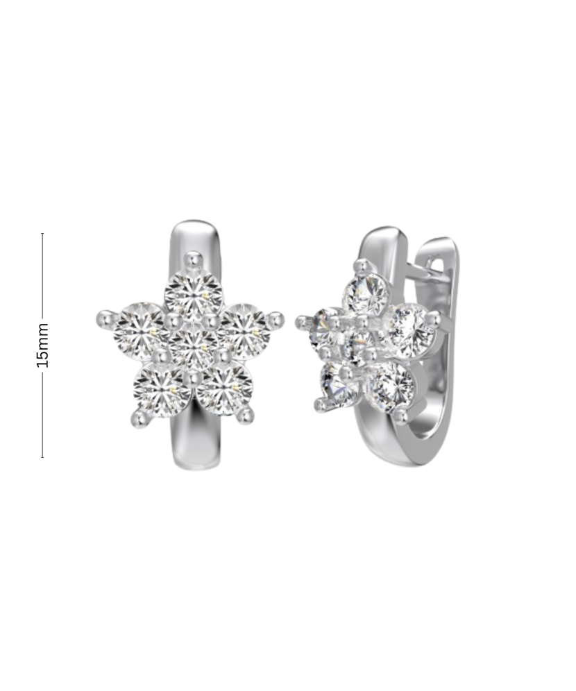 Серьги из серебра с цирконами