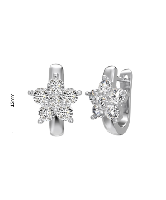 Серьги из серебра с цирконами