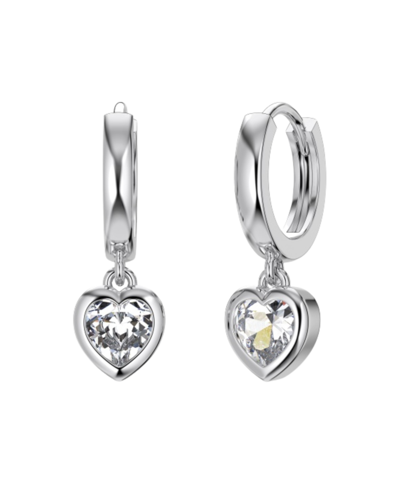 Hõbekõrvarõngad tsirkoonidega