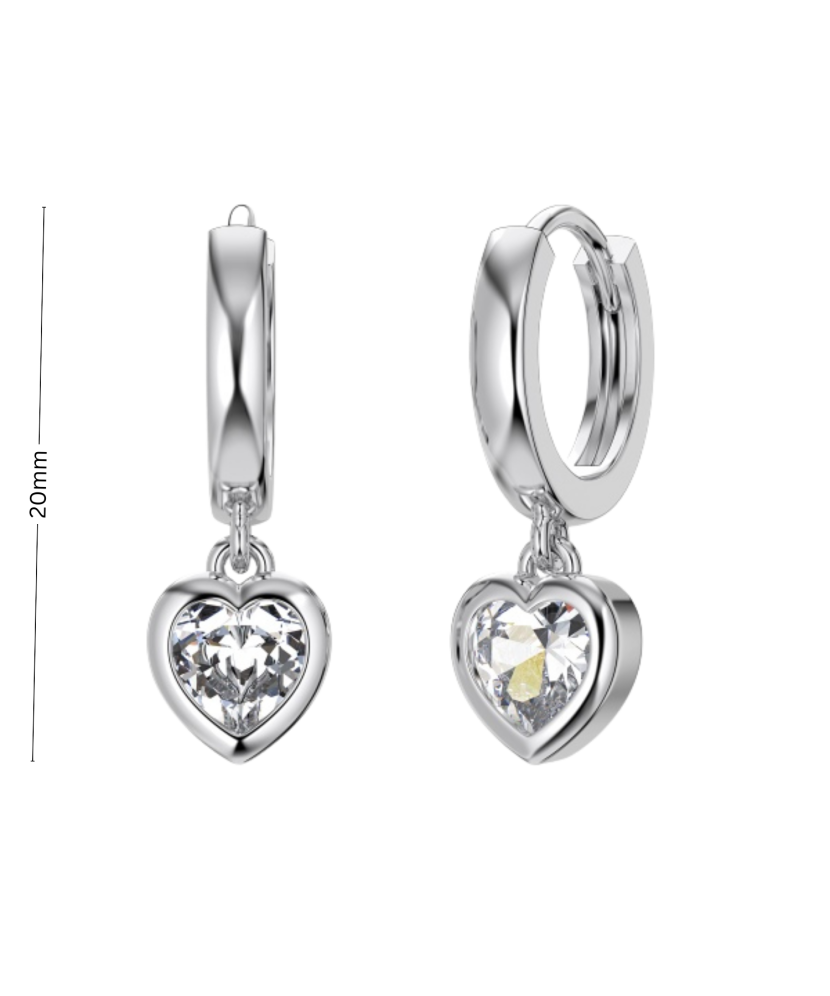 Hõbekõrvarõngad tsirkoonidega