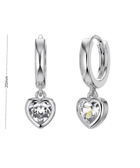 Серьги из серебра с цирконами