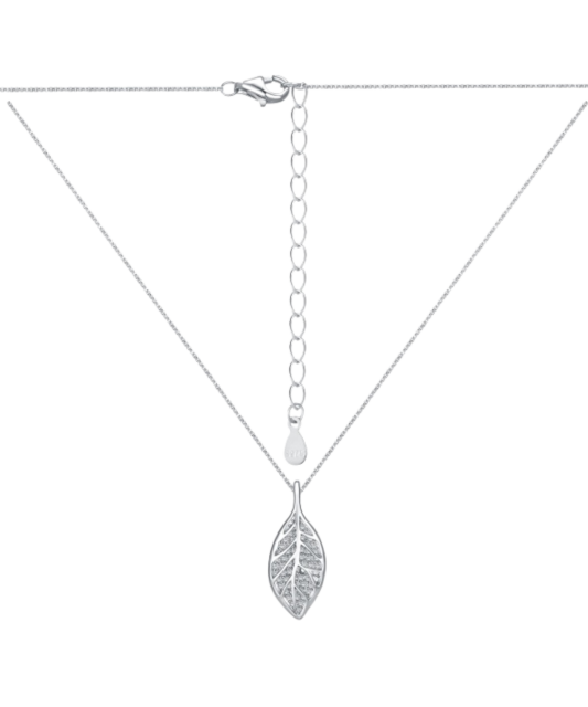 Серебряная цепочка с подвеской из циркона