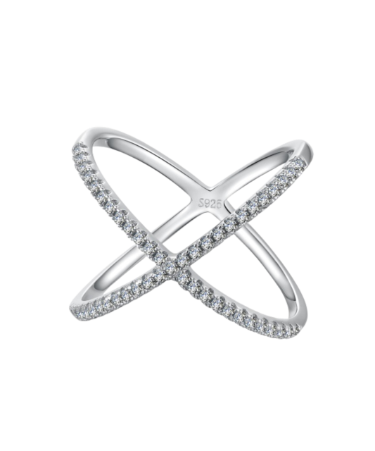 Серебряное кольцо с цирконами