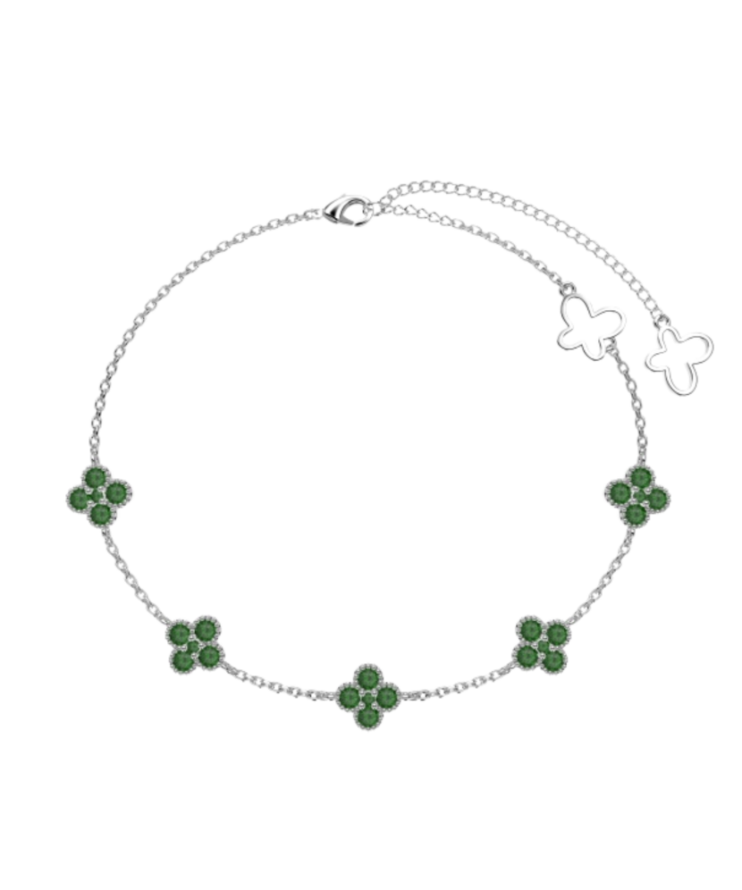 Серебряный браслет с цирконами