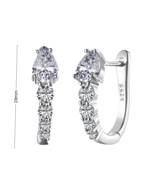 Серьги из серебра с цирконами