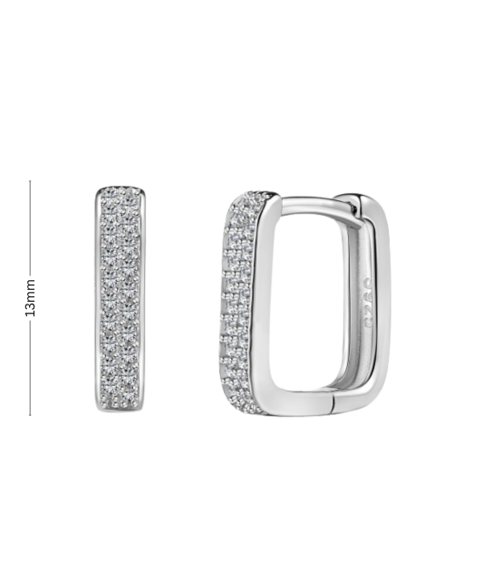 Hõbekõrvarõngad tsirkoonidega