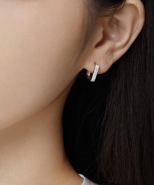 Hõbekõrvarõngad tsirkoonidega