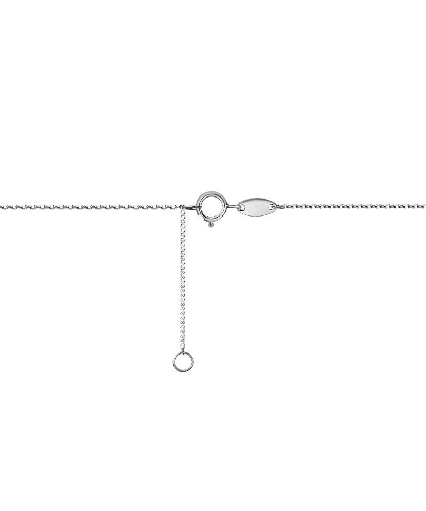 Valgest kullast kett ripatsiga