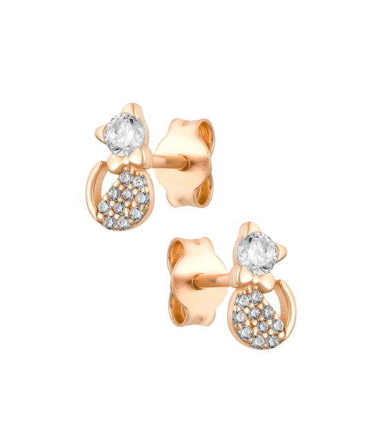 Kuldkõrvarõngad tsirkoonidega