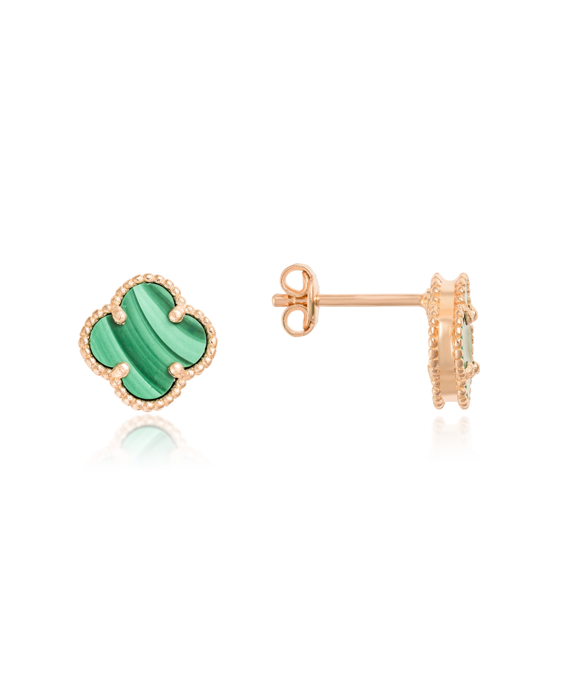 Золотые серьги с эмалью