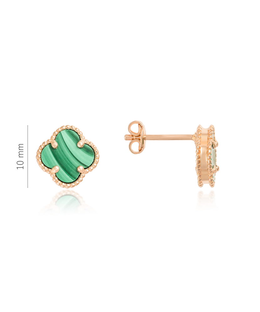 Золотые серьги с эмалью