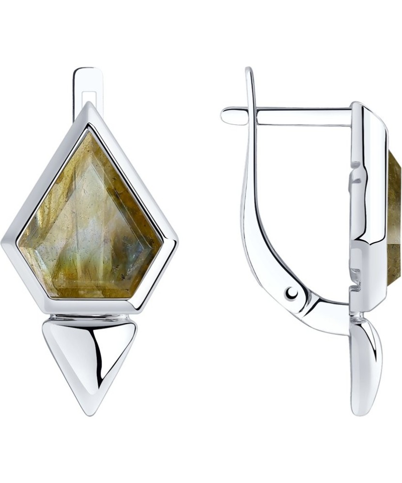 Hõbekõrvarõngad labradoriidiga - Hõbekõrvarõngad - Goldinga