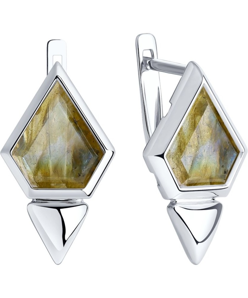 Hõbekõrvarõngad labradoriidiga - Hõbekõrvarõngad - Goldinga