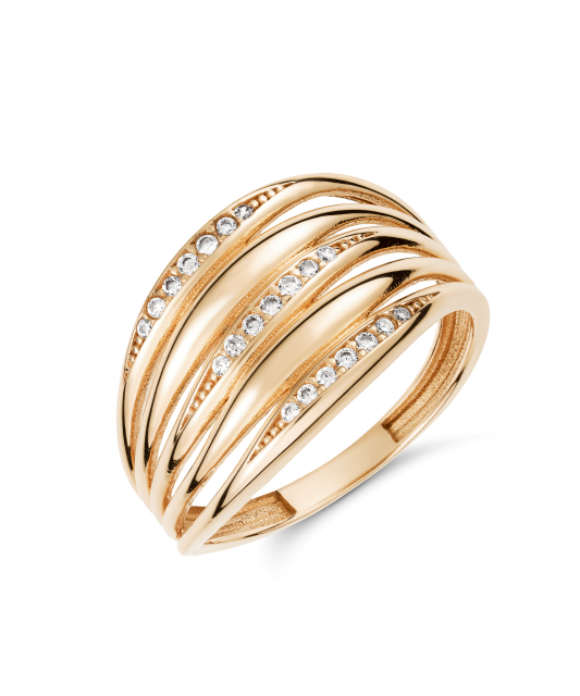 Kuldsõrmus tsirkoonidega