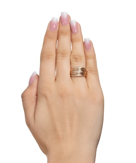 Золотое кольцо с цирконами