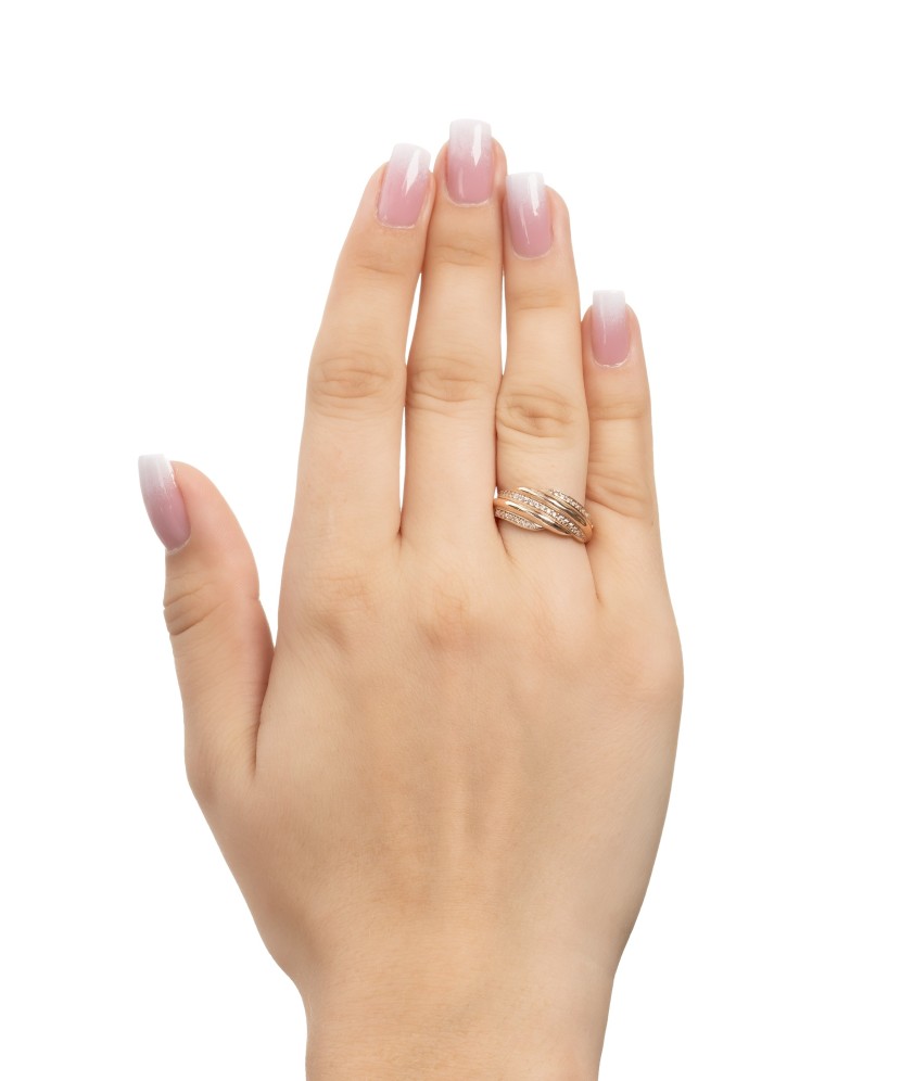 Золотое кольцо с цирконами