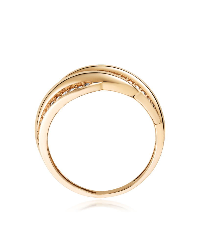 Золотое кольцо с цирконами