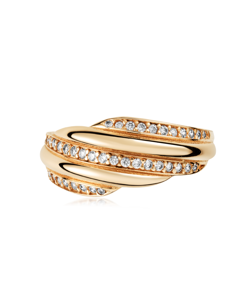 Kuldsõrmus tsirkoonidega