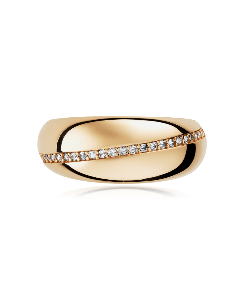 Kuldsõrmus tsirkoonidega