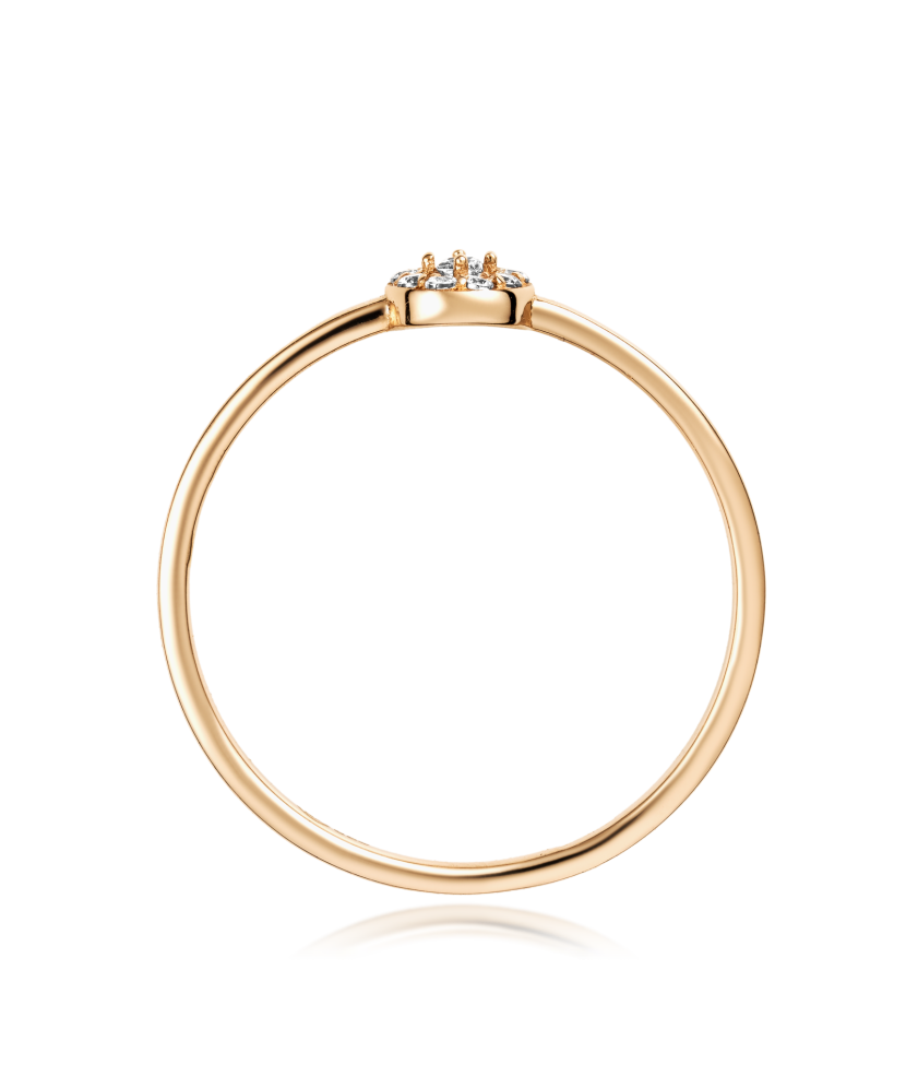 Золотое кольцо с цирконами