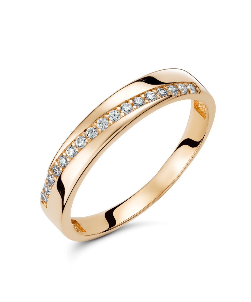 Kuldsõrmus tsirkoonidega