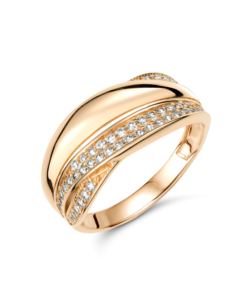 Kuldsõrmus tsirkoonidega