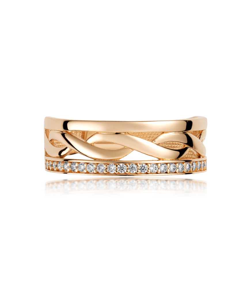 Kuldsõrmus tsirkoonidega