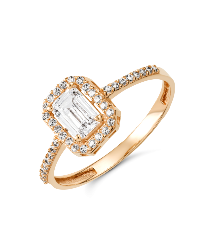 Kuldsõrmus tsirkoonidega