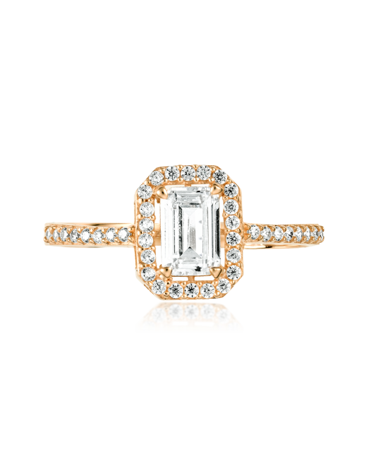 Золотое кольцо с цирконами