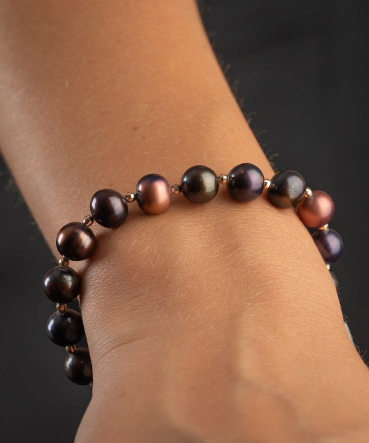 Pärlikäevõru kullaga Goldinga FARBGLB1095-B