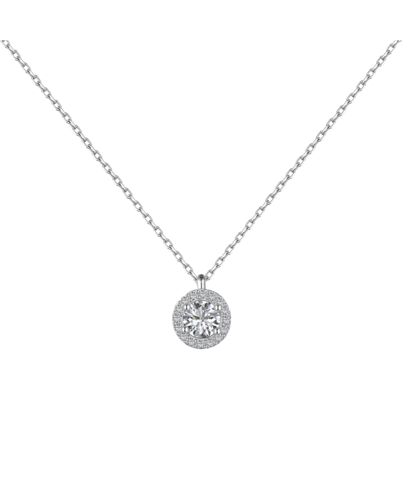 Hõbekett tsirkoonist ripatsiga