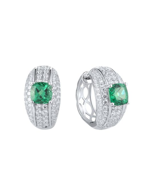 Hõbekõrvarõngad tsirkoonidega