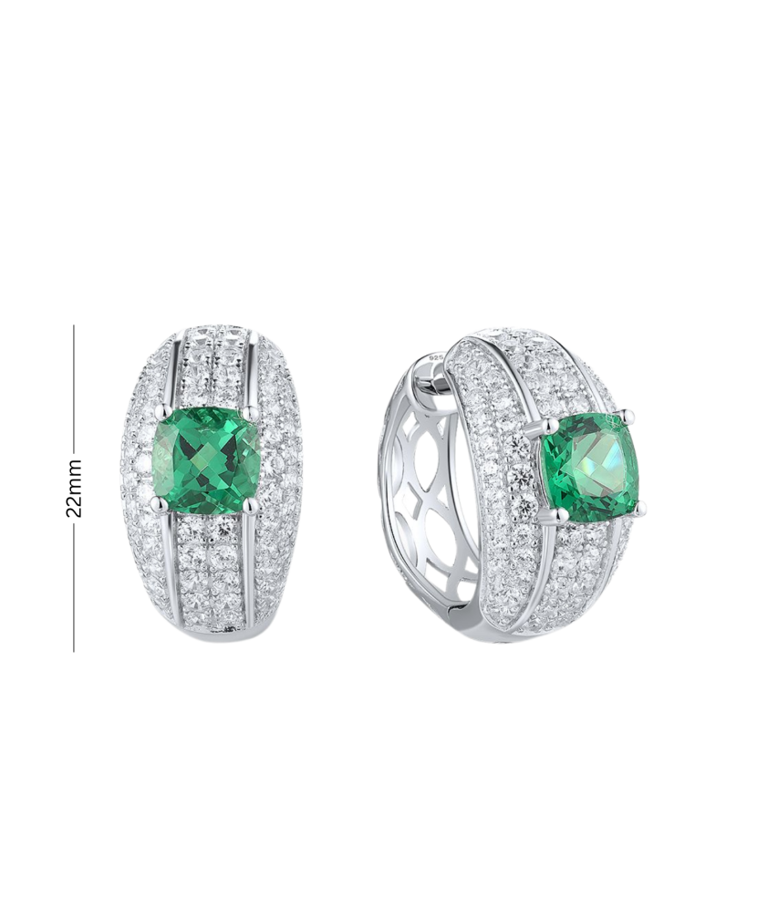 Hõbekõrvarõngad tsirkoonidega