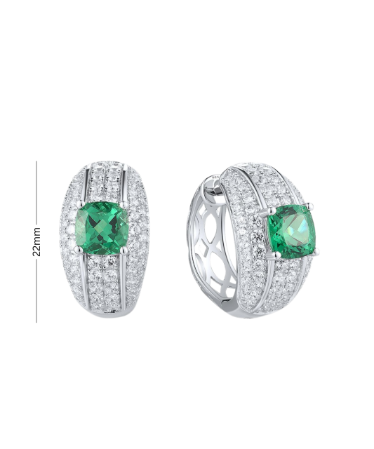 Hõbekõrvarõngad tsirkoonidega