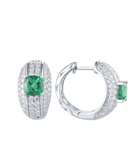 Серьги из серебра с цирконами