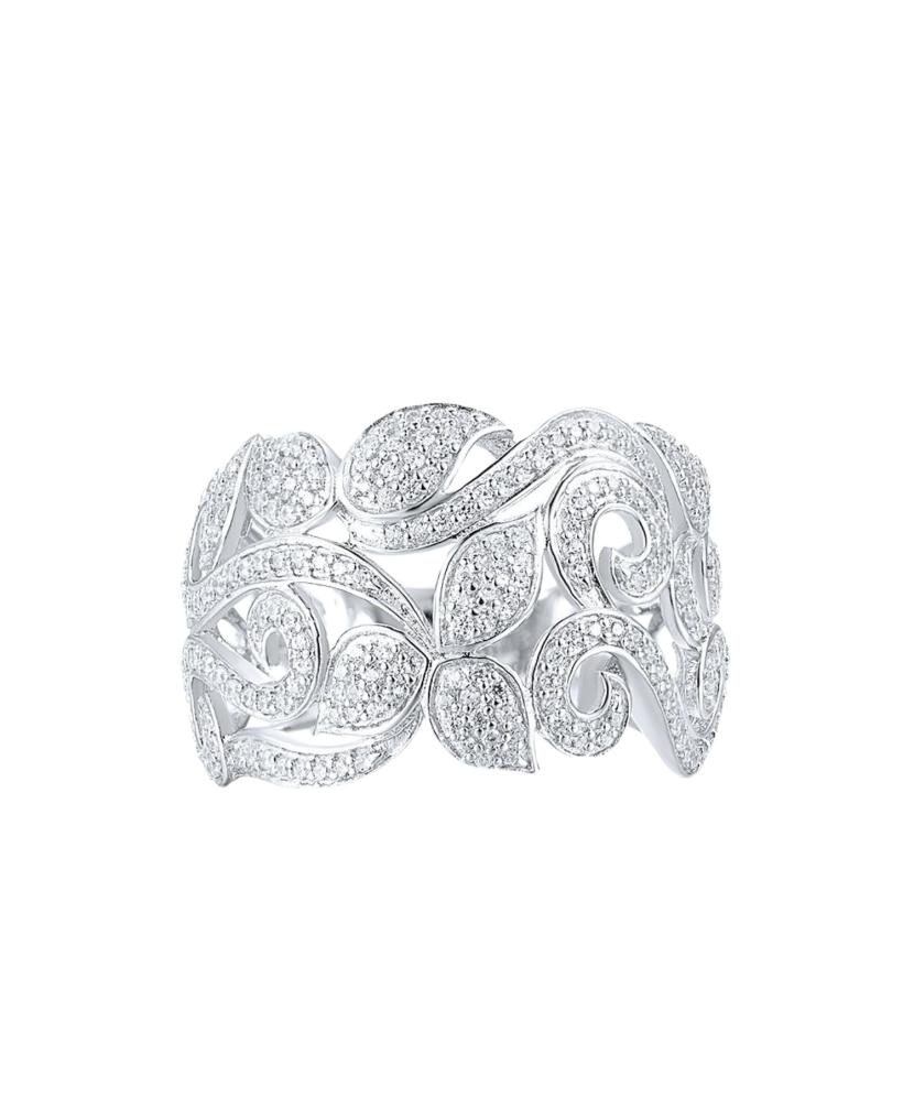 Hõbesõrmus tsirkoonidega