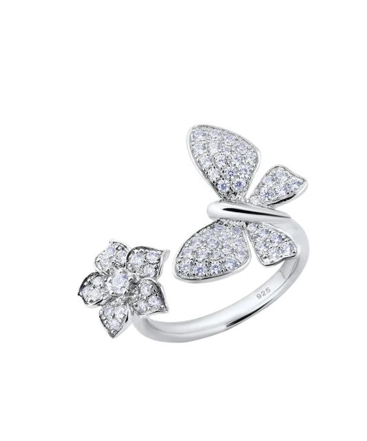 Hõbesõrmus tsirkoonidega