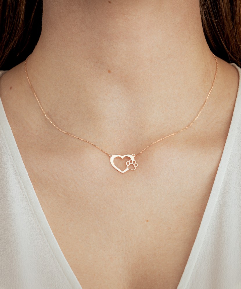 Auksinė grandinėlė su pakabuku "Pėdutė"