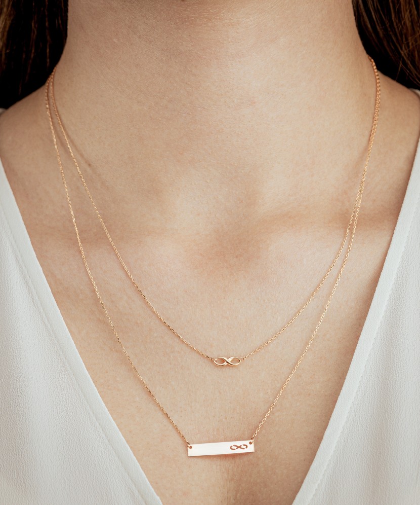 Kahekordne kuldkett ripatsiga "lõpmatus" Goldinga 1018