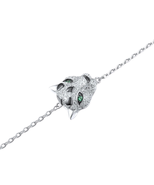 Hõbedane Tsirkoonide Ja Spinellidega Käevõru