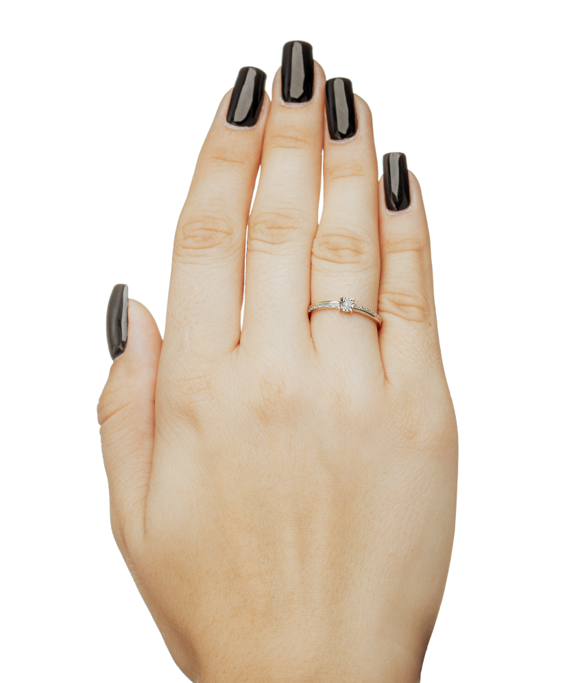 Kollasest kullast sõrmus teemantide