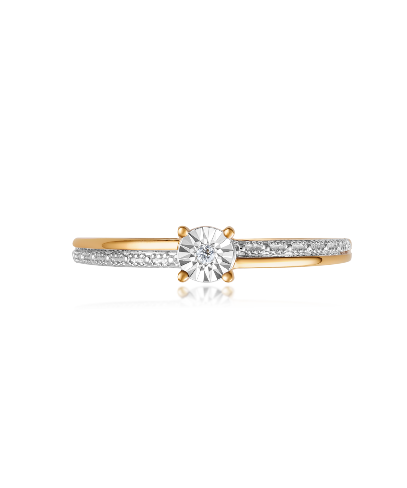 Кольцо из желтого золота с бриллиантами