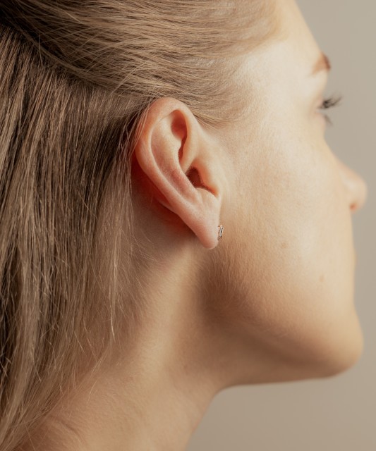 Kollase kullaga kõrvarõngad Briljantidega