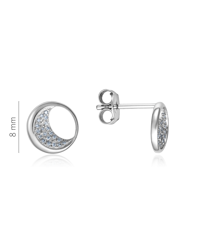 Valgest kullast kõrvarõngad briljantidega