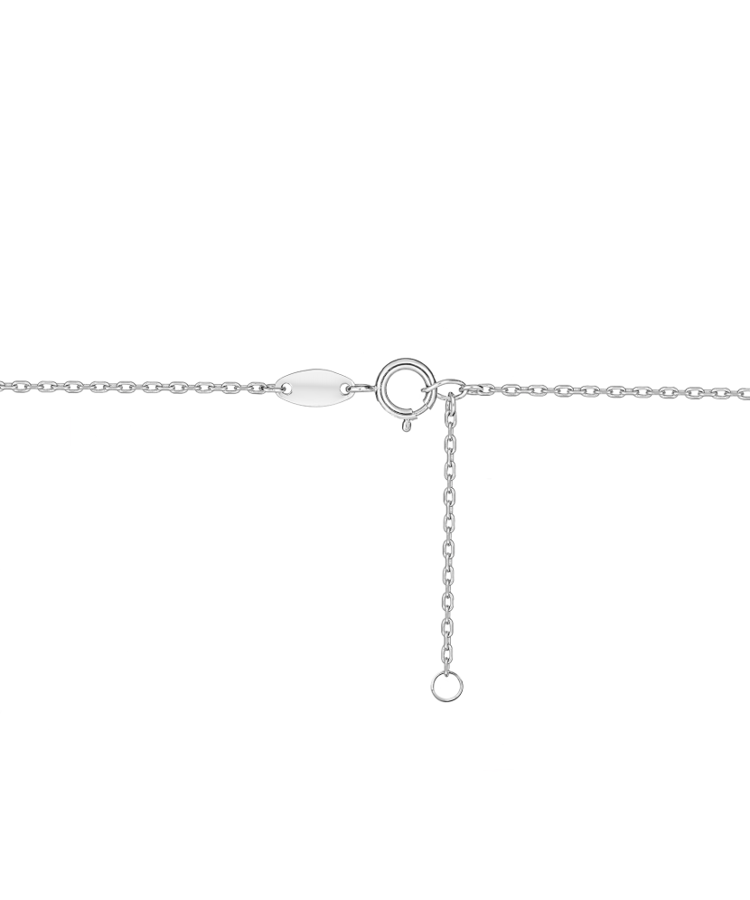Valgest kullast kett ripatsiga "Cross"