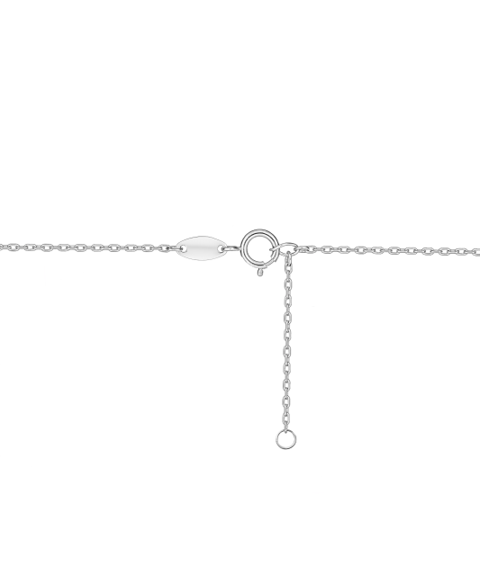Valgest kullast kett ripatsiga "Cross"